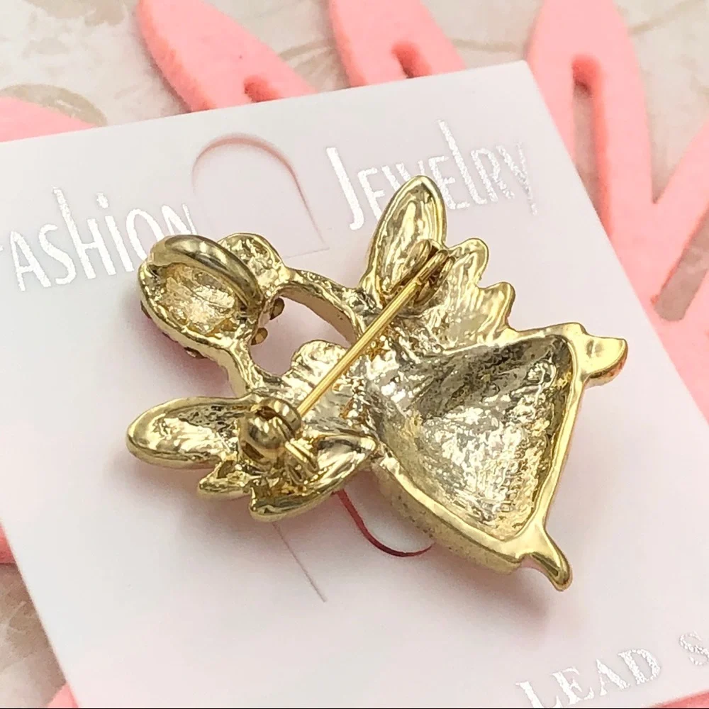 🌼 Pink Ribbon Breast Cancer Angel Brooch